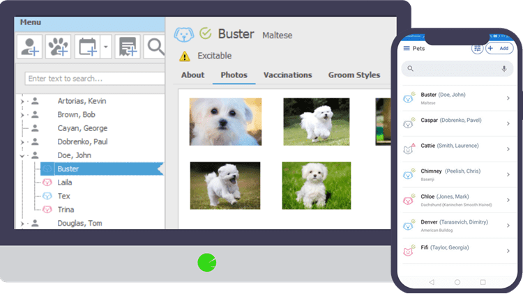 PetLinx pet grooming. boarding, daycare software. Perfect on desktop, cloud, or mobile